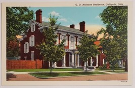 O.O. McIntyre Residence Gallipolis,Ohio Linen Postcard - £11.68 GBP