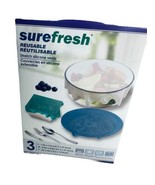 Surefresh Readable Stretch Silicone Seals  3 Ct Large/Medium/Small-BPAFr... - $238.48 MXN