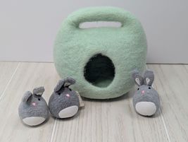 Lovevery 3 Bunnies In A Felt Burrow playset from Babbler Kit - $16.82