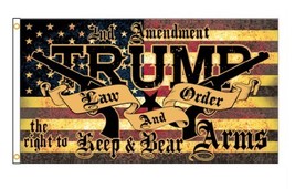 Trump Law and Order 2nd 3x5ft Banner 100% polyester  - £12.21 GBP