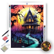 Psychedelic halloween dreamscape diamond painting kit 859007 thumb200