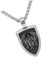 Amulet Men Necklace Archangel St.Michael Protect 2 - £40.54 GBP