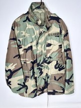 US Army Woodland Camo Field Jacket Size Medium Short Cavalier  - $54.40