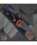 Designs by A Rogers Black Handsaw Wood Executive Pointed Necktie Novelty... - $16.00