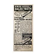 1944 Crown Plastics False Teeth Cleaner Advertisement Dental Oral Hygien... - €11,92 EUR