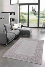 LaModaHome Area Rug Non-Slip - Grey Classic and Curb Soft Machine Washab... - £24.19 GBP+