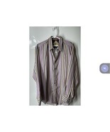 Robert Graham Men&#39;s Multi-Color Striped Cotton Button Down Shirt Size L - €84,97 EUR
