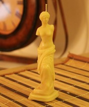 Handmade 100% Pure Beeswax Candle Venus De Milo 6&quot; Copy Cotton Wick - $9.49