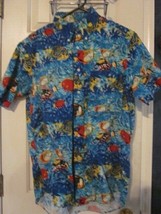 English Sports Shoppe Bermuda Sz M Tropical Fish Short Sleeve Button Shirt - £7.85 GBP