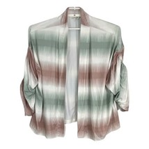 Est 1946 Womens Shirt Size Medium Pink Green Shawl Jacket Tie Stretch  - $17.59