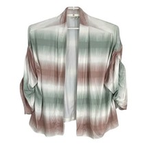 Est 1946 Womens Shirt Size Medium Pink Green Shawl Jacket Tie Stretch  - £13.81 GBP