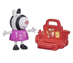 Peppa Pig Peppa’s Adventures Fun Friends Zoe Zebra with Red Lunchbox Figure NEW - £13.36 GBP