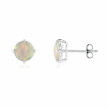 ANGARA Natural Opal Stud Fine Earrings in Sterling Silver (Size-6mm) - £188.80 GBP+