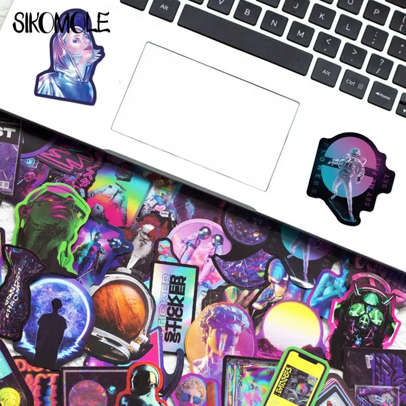 Play 10/30/50PCS A Graffiti Sticker Holographic Colorful Punk For Pegatinas Skat - £15.69 GBP