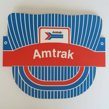 Vintage Amtrak Children&#39;s Blue Train Conductor Paper Hat  - £15.72 GBP
