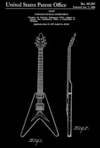 1958 - Gibson Flying V Guitar - T. M. McCarty - Patent Art Poster - $9.99