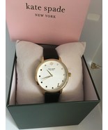 Kate Spade Black Leather Women’s Metro Monogram Watch &quot;L&quot;  Watch NEW - $81.77