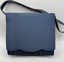 Pocketbook La Regale LTD. Navy Blue Satin Beads Shoulder Handheld Evenin... - £21.38 GBP