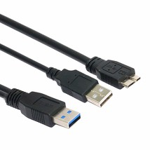 SAITECH IT 1 feet USB 3.0 Dual Power Y Shape 2 X Type a to Micro B high Speed Up - £10.17 GBP
