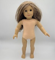 American Girl Doll Brown Hair Brown Eyes No Clothes Doll Only 2014 - £34.58 GBP