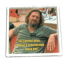 The Big Lebowski Dude Abide beverage Coaster with quote - £6.22 GBP