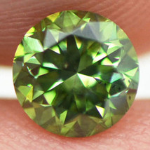 Round Shape Diamond Fancy Green Color VS2 Loose Certified Enhanced 0.83 Carat - £549.71 GBP