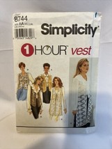 Simplicity  8744  Misses&#39;  Set Of Lined Vests Size AA XS S M - $13.99