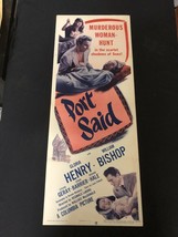 Port Said Original Insert Movie Poster 1948 thriller - £64.47 GBP