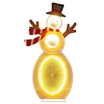 2.6 Feet Lighted Snowman with LED Lights and Metal Stand - Color: Multic... - $105.54