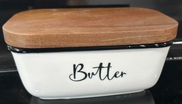 Butter Dish with Lid, ALELION Large Ceramic Butter Dish 6.38&quot;L x 4.13&quot;W ... - $22.87
