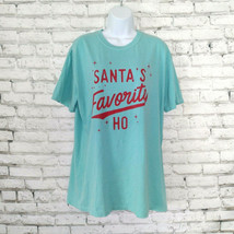 Comfort Colors T Shirt Mens Large Blue Santas Favorite Ho Crew Neck Wintle Co TX - $19.99