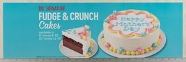 Dairy Queen Poster Backlit Plastic Fudge &amp; Crunch Mother&#39;s Day Cakes 8x2... - $164.40