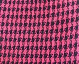 1 1/2 yard Red and Black Houndstooth Rayon Fabric 44&quot; Wide - £13.58 GBP