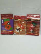 Holiday Time Felt Applique Christmas Stocking Kit Santa New in Pack - $24.99