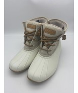 Sperry Womens Saltwater Emboss Wool White Duck Boots Sz 9.5 Water Resistant - $47.76 CAD