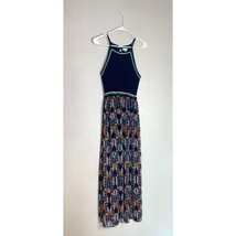 Xhilaration Womens Size XS Crocheted knit Top Print Bottom Maxi Dress Tank... - £19.73 GBP
