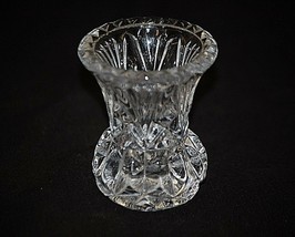 Classic Style Clear Glass Toothpick Holder w Abstract Designs Tableware ... - £7.88 GBP