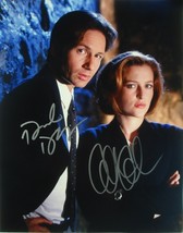 X-FILES Cast Signed Photo X2 - David Duchovny, Gillian Anderson 11&quot;x 14&quot; w/COA - £288.73 GBP