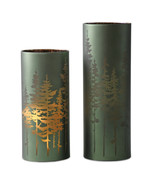 Frosted Pine Trees Glass Candle Holder (Set of 2) - $90.63 CAD