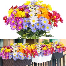 12 Bundles Artificial Fake Flowers For Outdoor Decoration,Uv Resistant Faux - £28.76 GBP