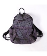 15&quot; Geometry Iridescent Reflective Backpack Book Bag - £21.53 GBP