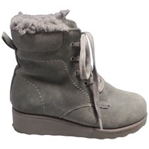 Bearpaw Phoebe Winter Boots Size W5 / Girls 3 Gray Suede Water Resistant... - $46.43
