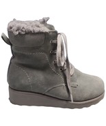 Bearpaw Phoebe Winter Boots Size W5 / Girls 3 Gray Suede Water Resistant... - $46.43