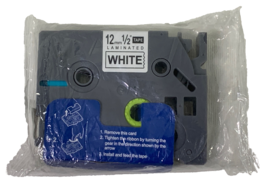 Compatible Label Tape for Brother TZe-231, 12mm 1/2&quot; Laminated White - $108.48 MXN