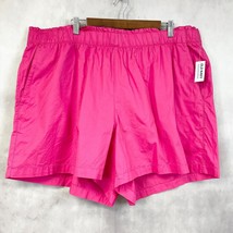 Old Navy Poplin Shorts Plus Size 2X Flower Trail Pink Pull On Beachy Summer - $22.49