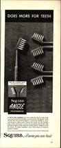 1946 Squibb Angle Toothbrush Does More for Teeth, Vintage Print AD d7 - $25.98