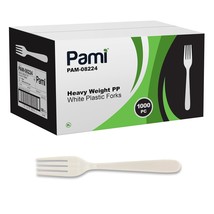 Heavy Weight Disposable Plastic Forks [1000-Pack] - Bulk White Plastic S... - $61.99