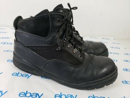 Thorogood Black Leather Men&#39;s Work Hiking Combat Boots Size 10 - £64.33 GBP