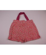 HANDMADE UPCYCLED SHORTS KIDS PURSE 12 X 8.5 IN PINK FLORAL TOTE DOUBLE ... - $3.99