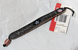 NFL Dallas Cowboys Football Black w/Black Laces Bracelet by GameWear - £13.54 GBP